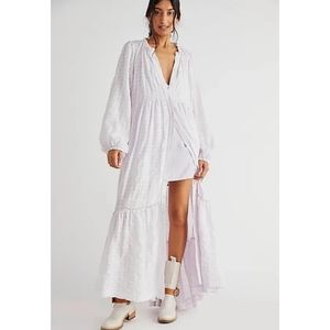 Free People EDIE PLAID BUTTON MAXI DRESS Size XS